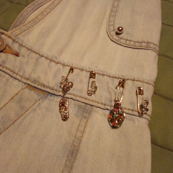 Handmade Gap overalls bohemian hobo bag - Picture 7 of 13